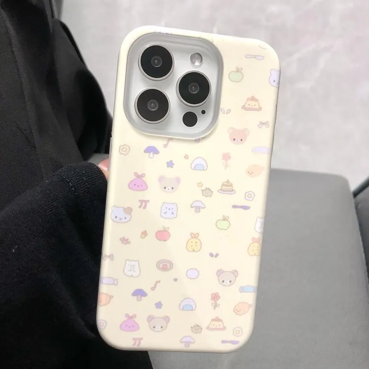 奶黄可爱小动物适用苹果17/16pro果冻二合一手机壳iPhone15promax