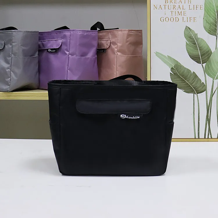 直批手提铝箔便当包纯色简约上班族保温包北欧风饭盒袋可