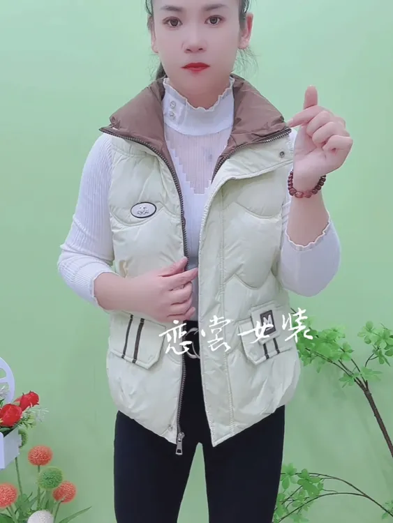气质百搭风短款加棉加厚马甲立领2025秋冬季时尚新款保暖外套上衣