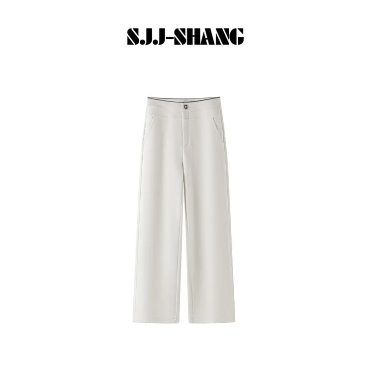 SJJ-SHANG【小香撞边裤】重磅500g高克重符合特绒休闲神裤q136273p