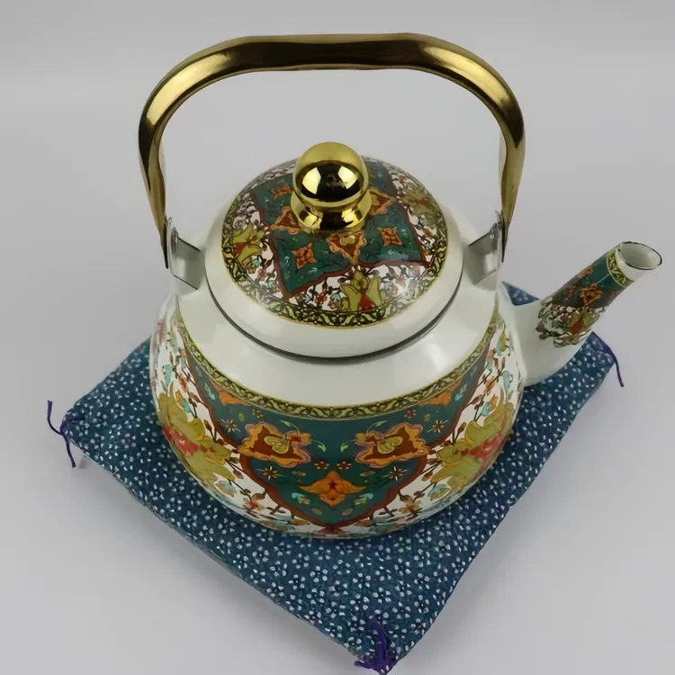 【新疆西藏包邮】珐琅搪瓷茶水壶泡茶壶家用耐高温茶具1.5L大容量