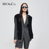 【赵老板专属】MOCO秋针织披肩垫肩收腰西装设计师轻职风MBB3BLA008