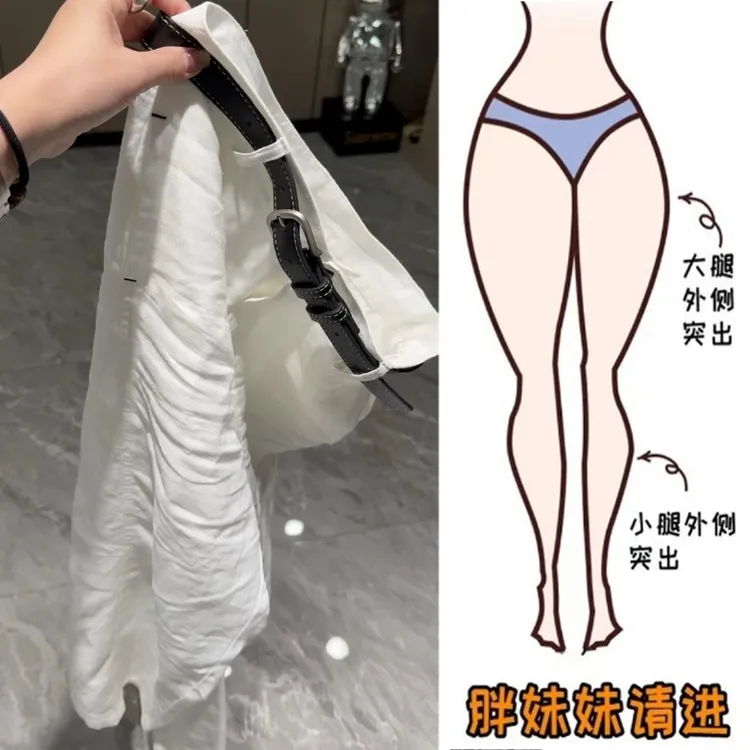 Aimeerosa/艾洛莎2025夏季薄款白色欧货亚麻休闲裤简约显瘦阔腿裤