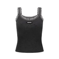 Ribbed Lace Tank 螺纹蕾丝自带胸垫背心