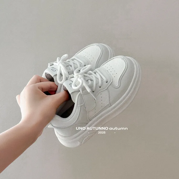 「UNO AUTUNNO」女中大童百搭休闲鞋时尚运动加绒小白鞋板鞋531003