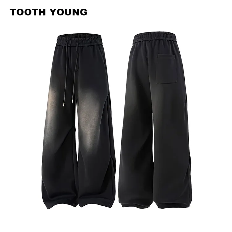 TOOTH YOUNG【黄昏色调】360g水洗阔腿抽绳秋季男休闲宽松直筒卫裤