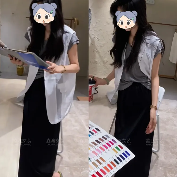 2025夏季新款时尚显瘦气质女士网红洋气三件套百搭款D5518