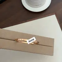 钛钢手镯 经典永恒之环螺丝刀时尚镶锆窄版手镯【S331】