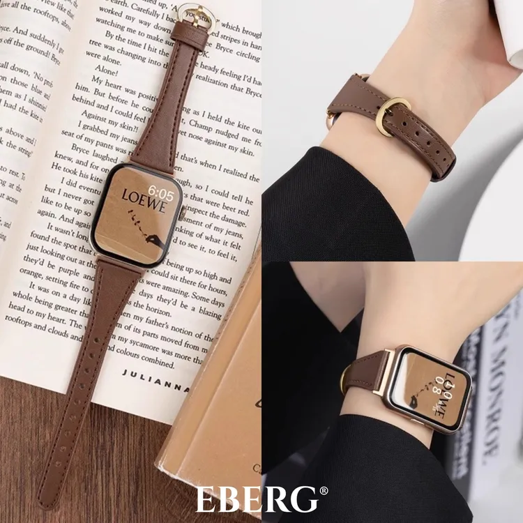 适用华为fit4表带手表fit3手环柔软小羊皮腕带4pro女款马蹄扣秋冬