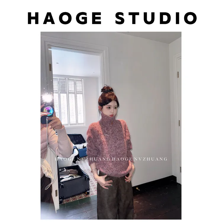 浩哥严选●芋泥波波HGQ5MY3379A毛衣预秋冬时尚百搭软糯简版设计款