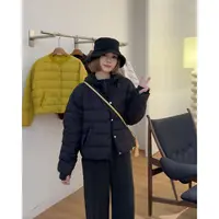 玳妮【廓形锁温】秋冬新款韩系简约甜美时尚圆领轻薄小个子羽绒外套