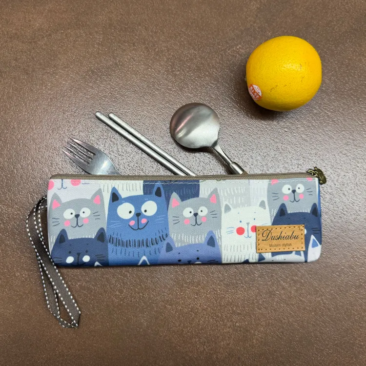 便携餐具收纳袋筷子布袋勺子刀叉收纳包外出携带收纳盒保护套轻便