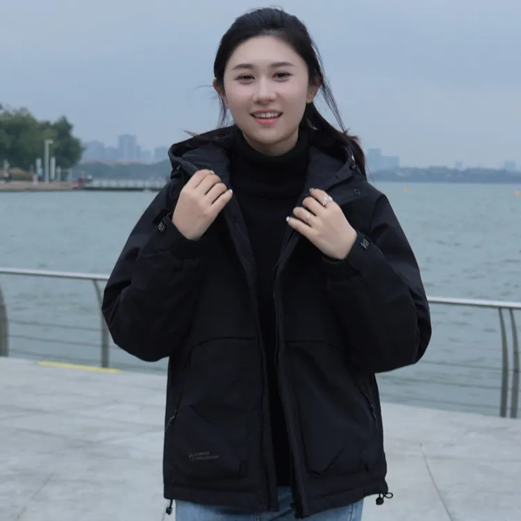 2025秋冬季新款连帽褂子工装男士夹克外套休闲时尚上衣服保暖男