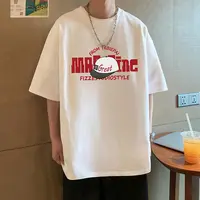 美式字母印花短袖T恤男夏季2025新款复古半袖重磅潮牌港风上衣服