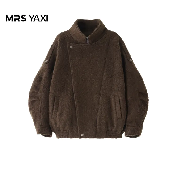 Mrsyaxi复古羊毛派克毛呢外套YX5071505