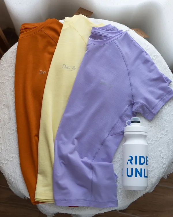 可机洗美利奴羊毛运动短袖网眼拼接女T恤户外露营越野赛徒步羊毛t