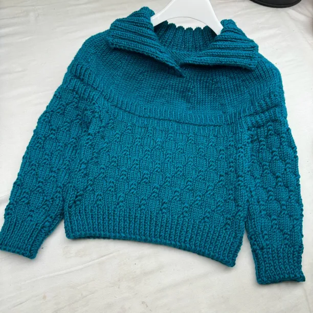 小翻领时尚毛衣材料包，秋之韵线非成品。对线满意领取视频图纸教程