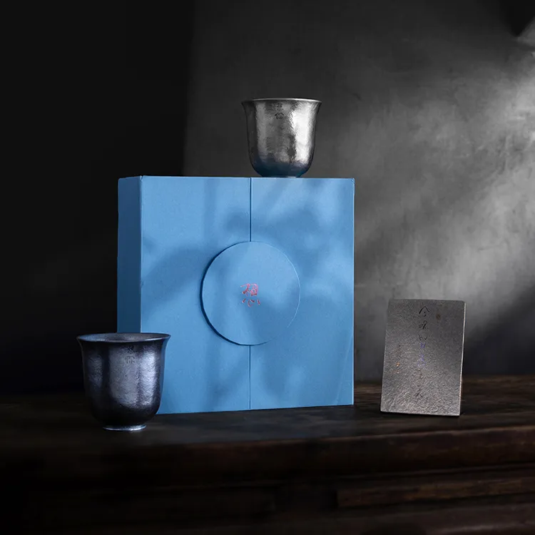 成事好物冯唐出品纯钛太想你对杯礼盒150ml*2含冯唐书法摆件