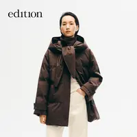 edition2025冬季新款可拆连帽绑结鹅绒短款羽绒服外套EBE4EINT04