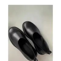 【手工鞋 牛皮圆头韩版单鞋】 小众设计 显高 时尚百搭 N004