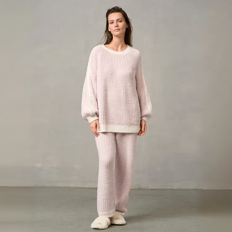 爱慕绵绵冬季睡衣女款秋冬舒适保暖家居服套装AM46A451