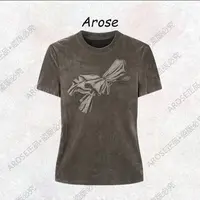 【AR0SE•正品】2025早秋新款修身显瘦蝴蝶结印花T桖3015
