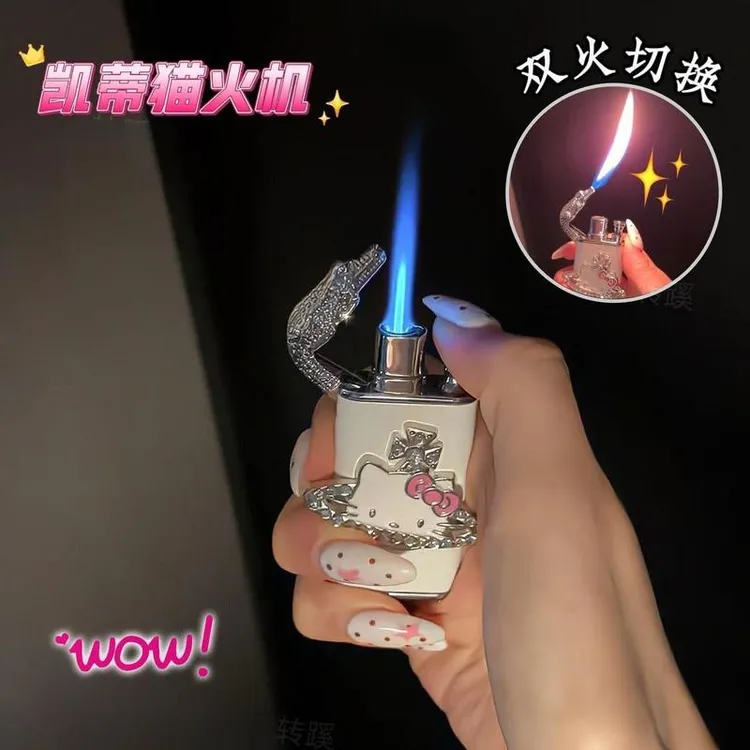 网红同款鳄鱼头充气手作打火机送男友高级感高端防风创意个性耐用