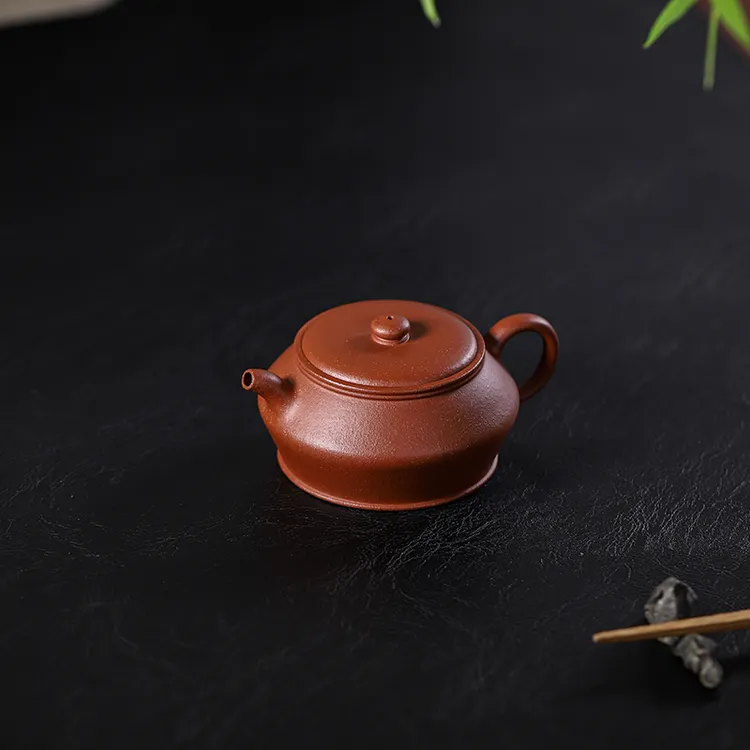 210ml原矿红降坡曼殊壶家用功夫茶具泡茶壶半手工制作宜兴紫砂壶