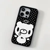 波点天使小熊滴胶适用苹果17promax手机壳iphone16新款15女43卡通