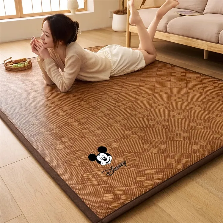 夏季天然纯藤凉席清凉透气藤席榻榻米加厚家用打地铺可折叠床垫子