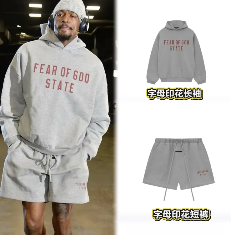 顺丰包邮 秋冬卫衣潮牌FOG主线STATE款美式校园复古宽松男士上衣