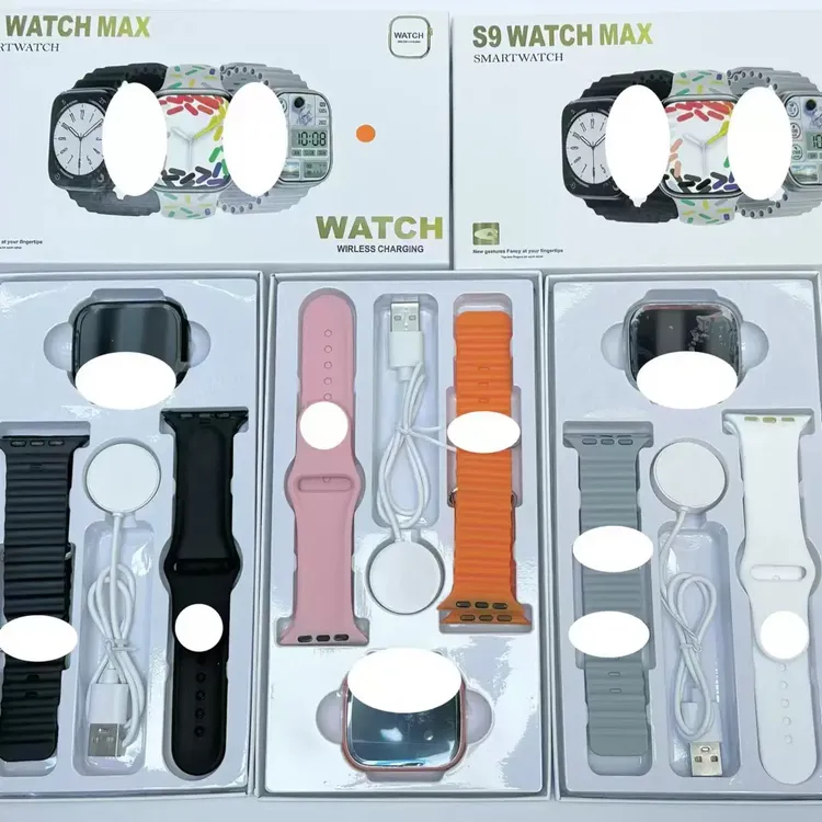 新款S9-WATCH全面屏智能手表高清大屏蓝牙通话多表带礼盒套装