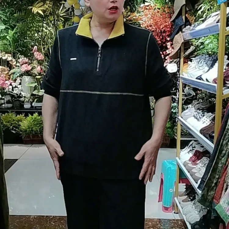 拉链百搭套头打底衫半拉链长袖休闲秋季翻领拼接立领