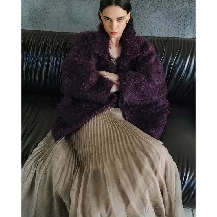 LYNEE【美人鱼】抗皱显瘦肌理压褶半裙  LGD2FAW155