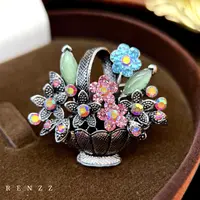  2707 设计师款花篮胸针