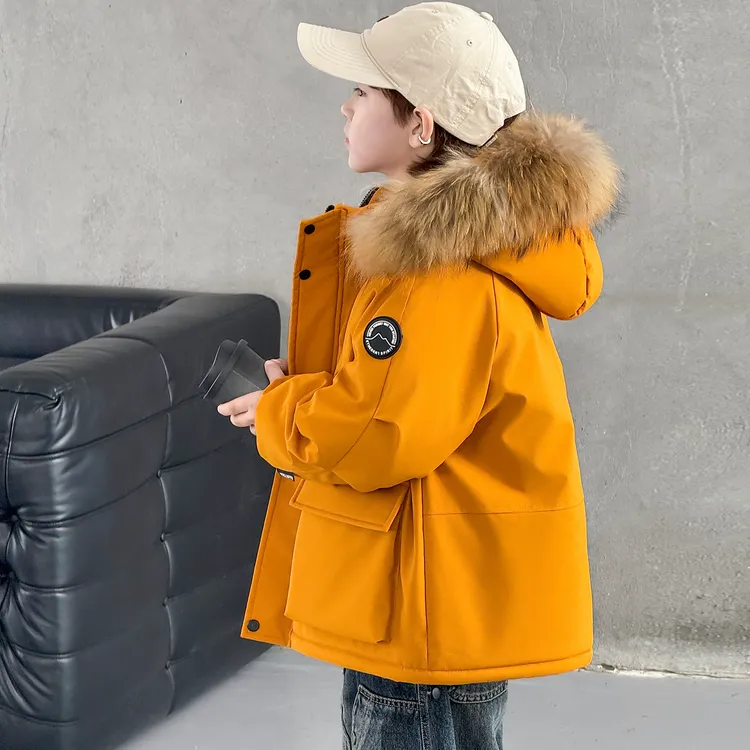 男童棉服冬季2025新款儿童洋气棉衣大童加厚冬装男孩加绒加厚棉袄