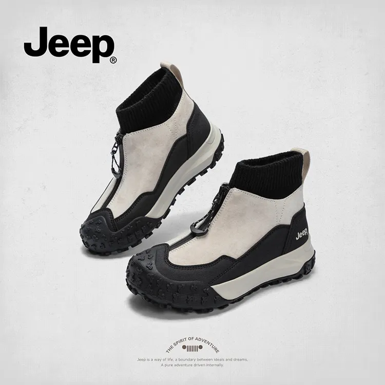 【Jeep/吉普】户外运动鞋2025今年流行靴子登山鞋休闲鞋一脚蹬短靴