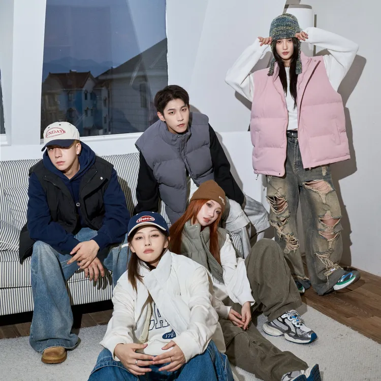 MZWRA纯色立领马甲背心男款秋冬保暖外穿坎肩外套爆款2025新款