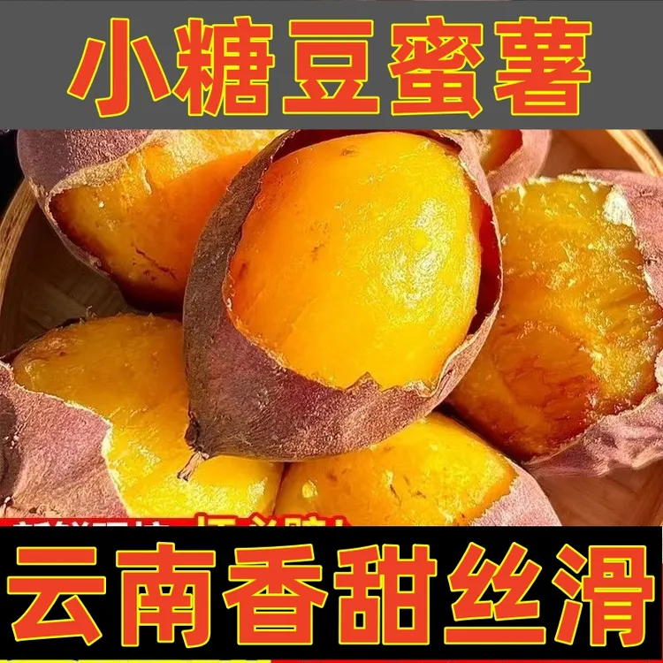 【云南小糖豆榴莲蜜薯】圆圆果丝滑流油黄金香甜地瓜红番薯4.5斤3斤