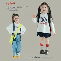 utouto大耳象女童字母印花T恤2025春季新款儿童2408689