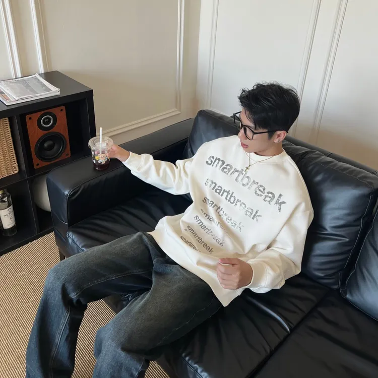 透气套头长袖圆领卫衣打底衫宽松春秋男士港风韩版休闲ins