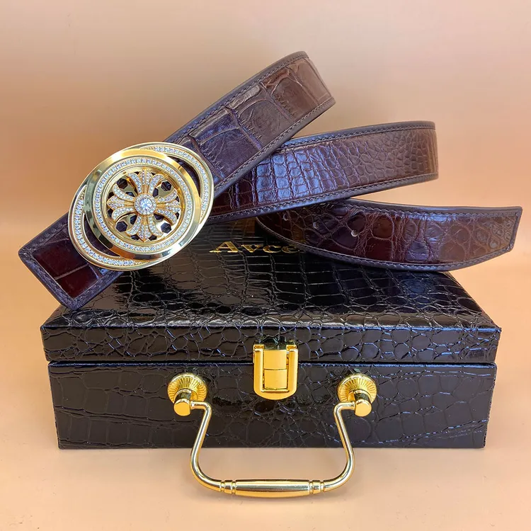 【真鳄鱼皮腰带】男士皮带真皮腰带商务百搭时尚潮流鳄鱼皮裤腰带男