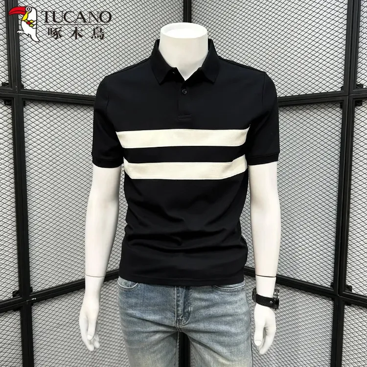 TUCANO/啄木鳥短袖polo衫男款撞色拼接夏季翻领美式短袖polo衫男