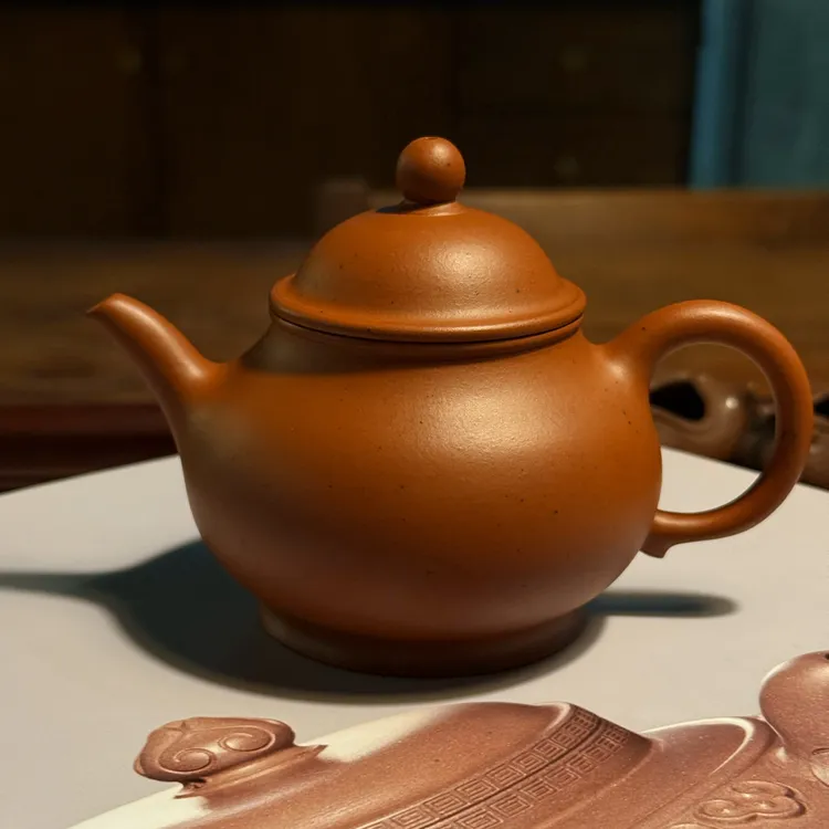 【潘壶】黄龙山原矿小红泥 超绝形体