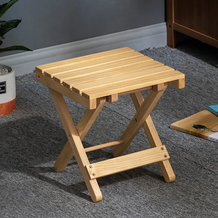 加厚实木马扎折叠凳子木质板凳小凳子矮款家用浴室儿童便携式简易