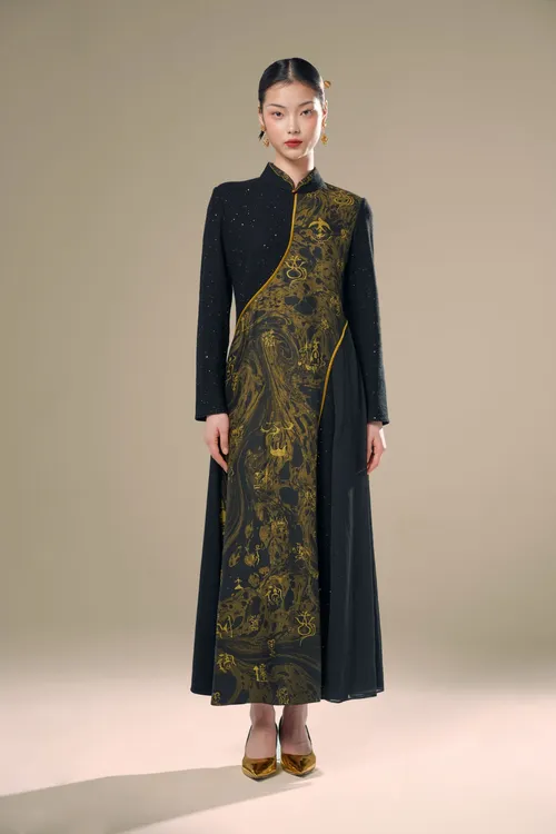JIXIANGYIJIA/吉祥衣家日月忽其不淹兮连衣裙新中式女装944237182