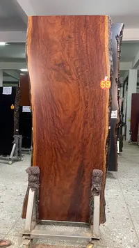 刚果实木大板 （6椅 1茶盘 1茶水柜）