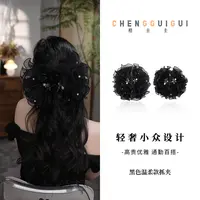 重工珠珠裙边氛围感鲨鱼夹百搭高级优雅时尚精致小众原创手工抓夹
