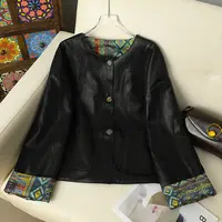 双面穿国风皮衣女士秋季新款宽松遮肚遮肉中年妈妈装百搭高级外套