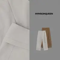 “格调”极简风挽边阔腿裤